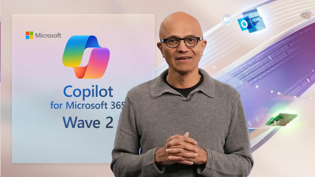 Copilote pour Microsoft 365 Wave 2 (avec Satya Nadella)